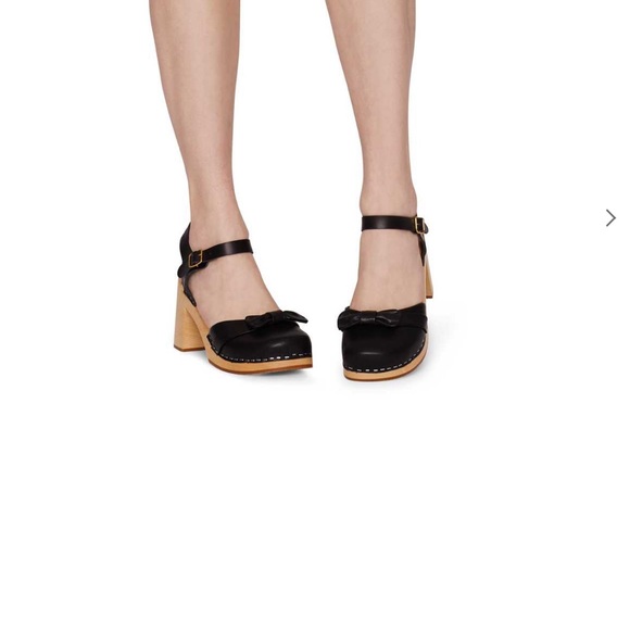 Anthropologie Swedish Hasbeens NWT Bow Covered Sandal  clog Best Style🌈🌸 - Picture 4 of 14